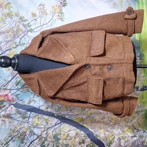 NWT  A new Day brown small pea coat